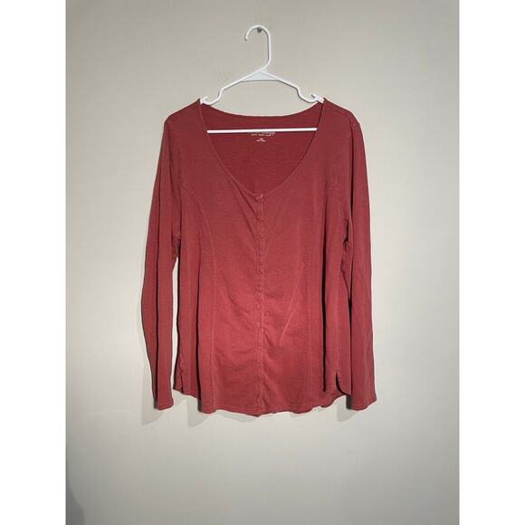 Soft Surroundings Casual Snap
Closure Cotton Long Sleeve Top - Picture 1 of 6